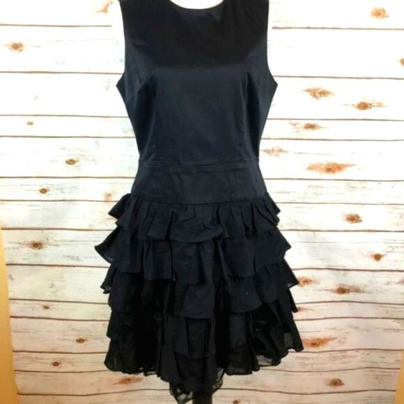 French Connection Saturday Collon Ruffle Dress XS ** - Picture 2 of 5